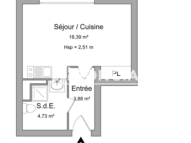 Studio (27 m²) à louer - Le Petit-quevilly (76140)