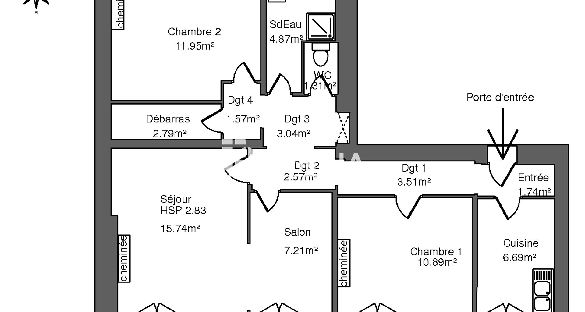 Appartement 4 pièces (73.88 m²) à louer - Orléans (45000)