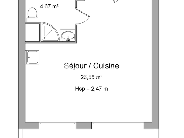 Studio (31.22 m²) à louer - Nimes (30000)