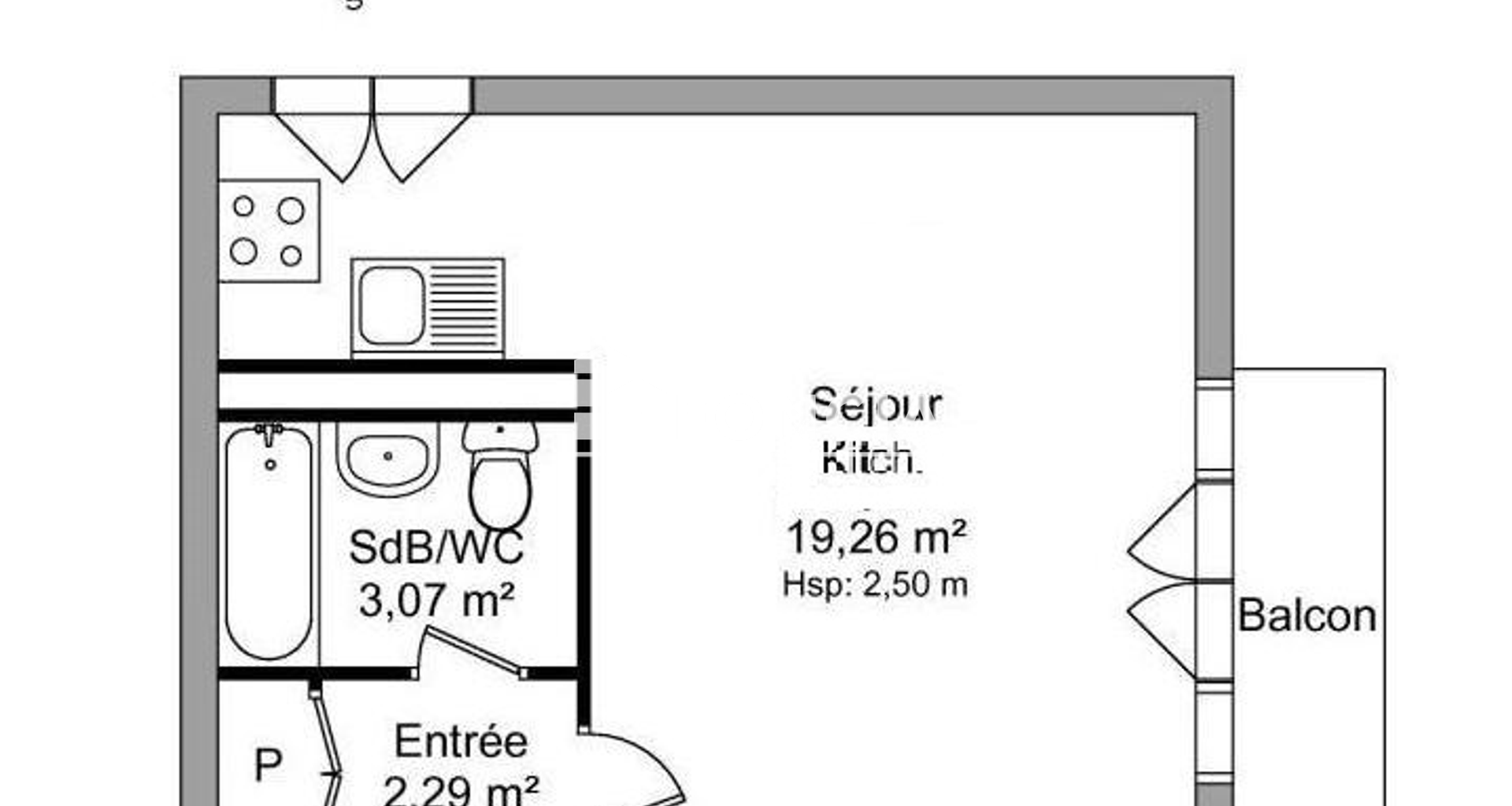 Studio meublé (24.62 m²) à louer - Sceaux (92330)