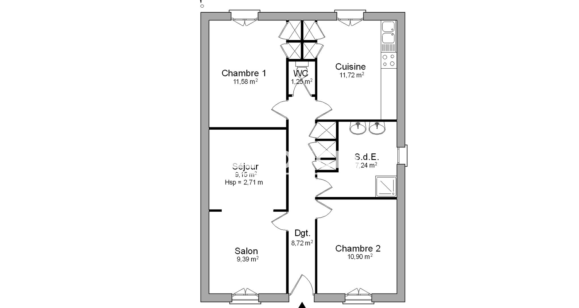 Appartement 4 pièces (69.95 m²) à louer - Argenteuil (95100)