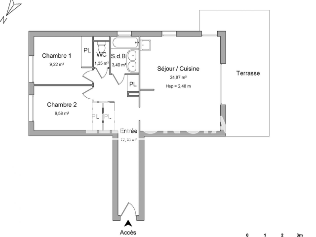 Appartement 3 pièces (60.52 m²) à louer - Blainville Sur Orne (14550)