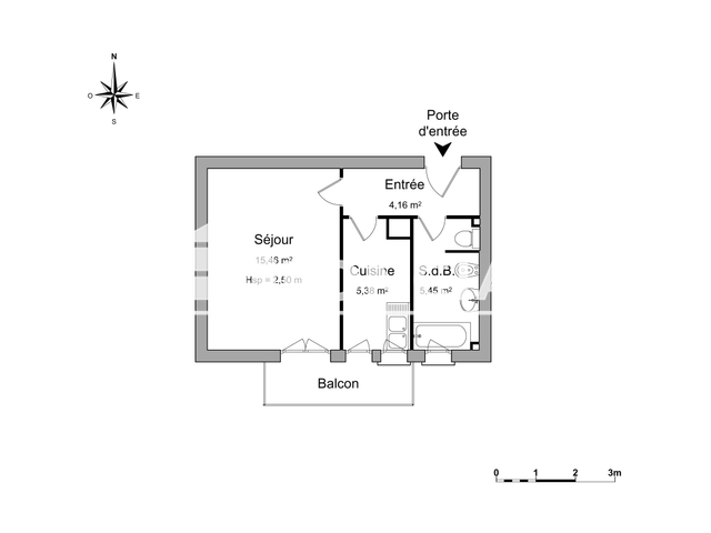 Studio (30.45 m²) à louer - Montpellier (34070)