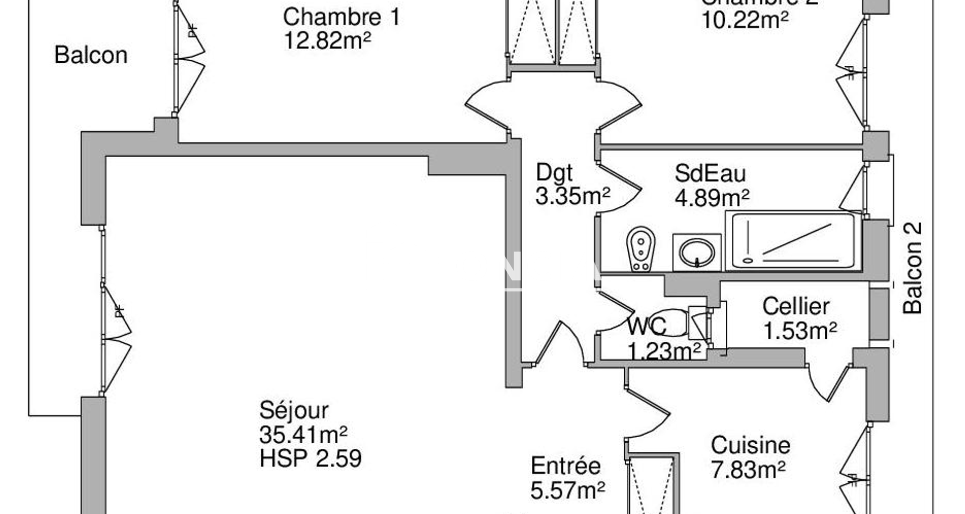 Appartement 4 pièces (82.85 m²) à louer - Orléans (45000)