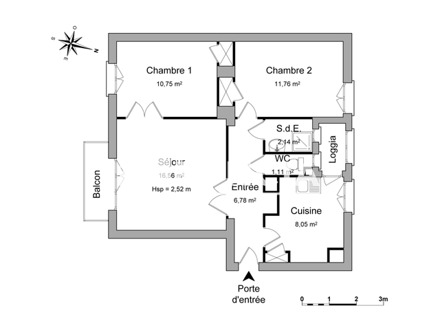 Appartement 3 pièces (57.15 m²) à louer - Guilherand-granges (07500)
