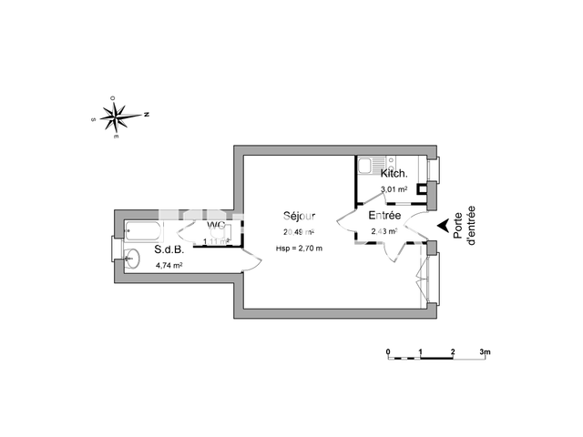 Studio (31.78 m²) à louer - Bordeaux (33000)