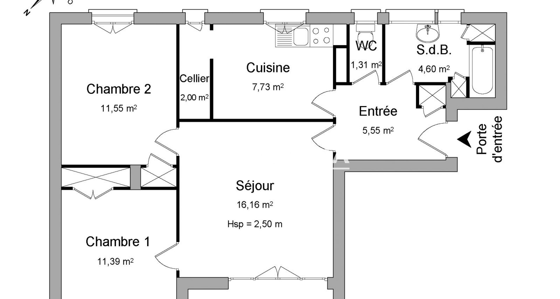 Appartement 3 pièces (60.29 m²) à louer - Villiers-sur-marne (94350)