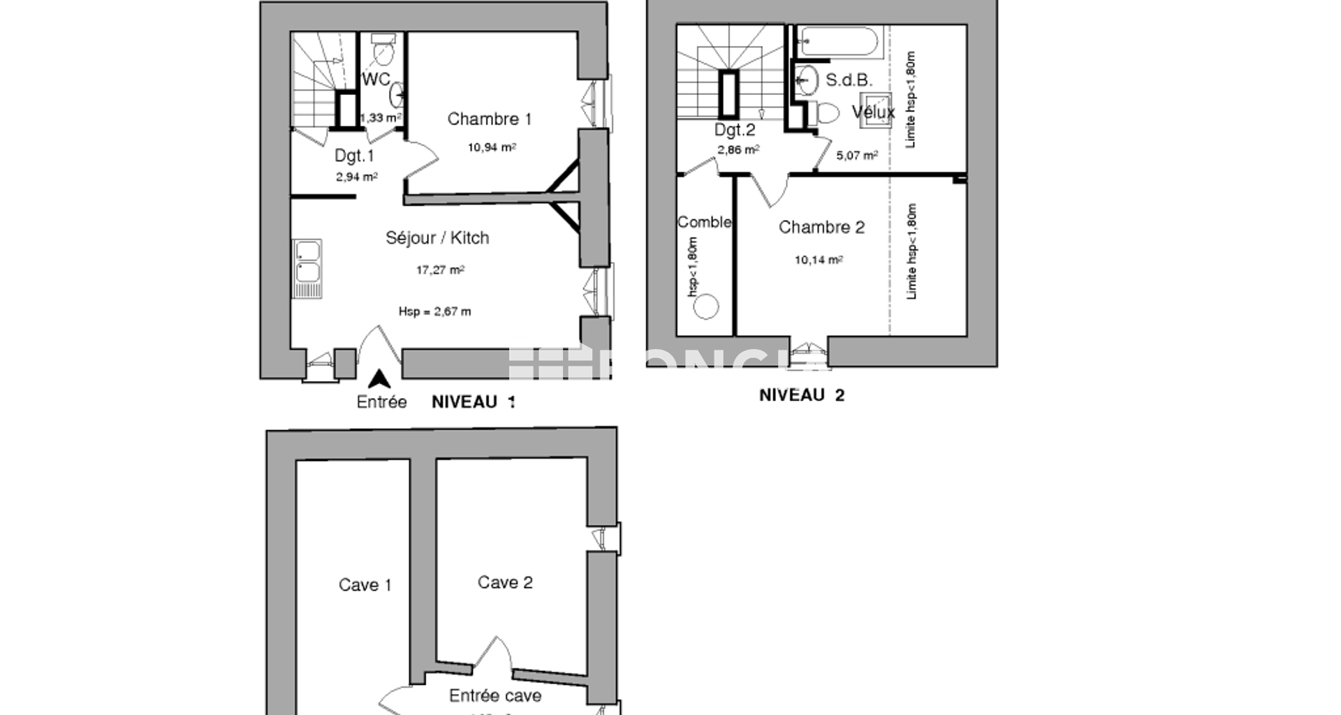 Maison 3 pièces (54.9 m²) à louer - Les Mureaux (78130)