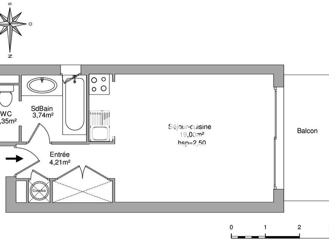 Studio (28.3 m²) à louer - Antibes (06600)