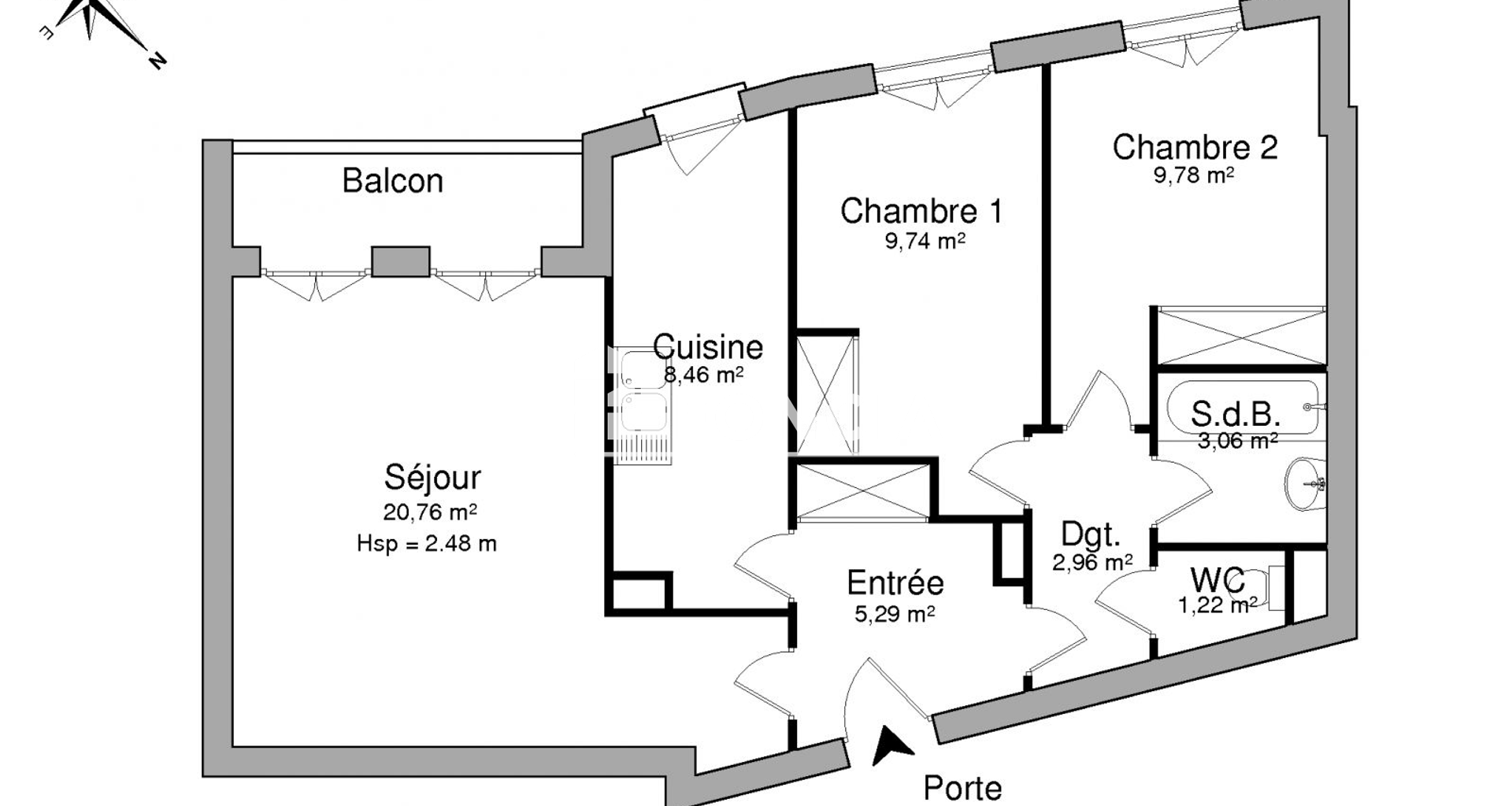 Appartement 3 pièces (61.27 m²) à louer - Mantes-la-jolie (78200)
