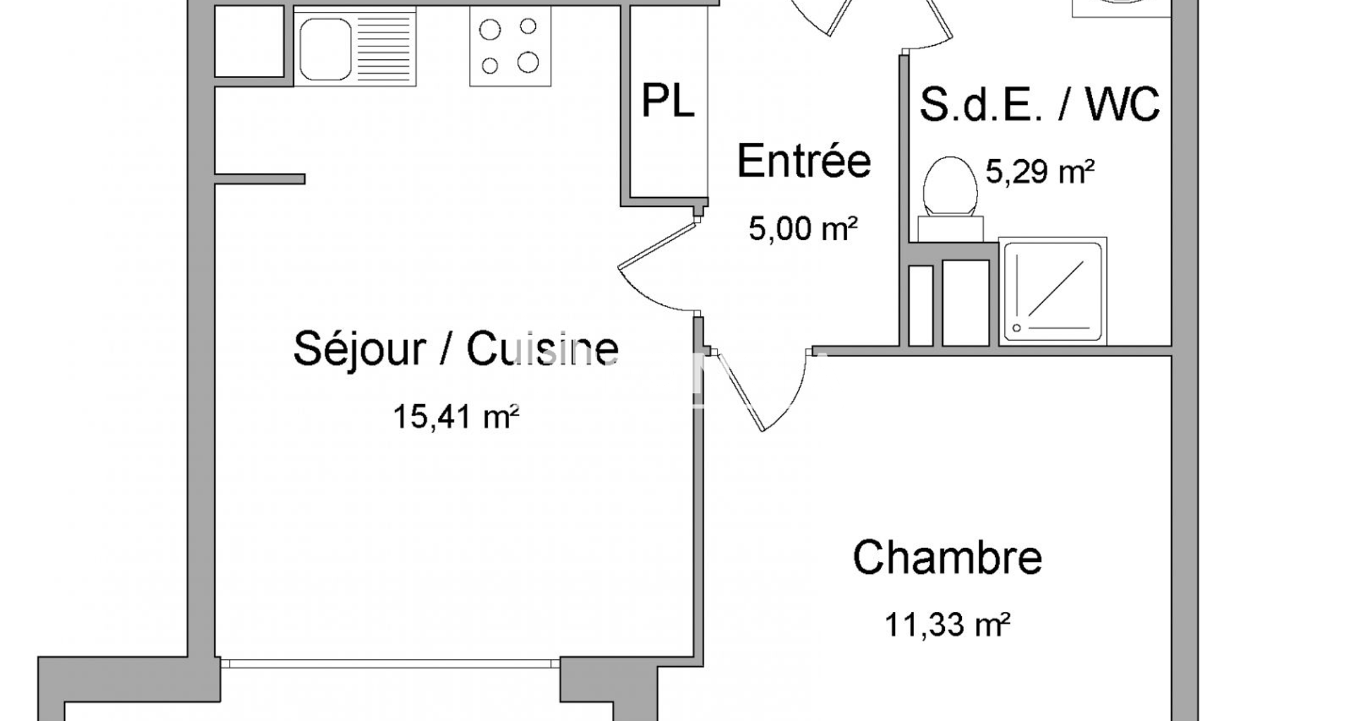Appartement 2 pièces (37.03 m²) à louer - Courcouronnes (91080)