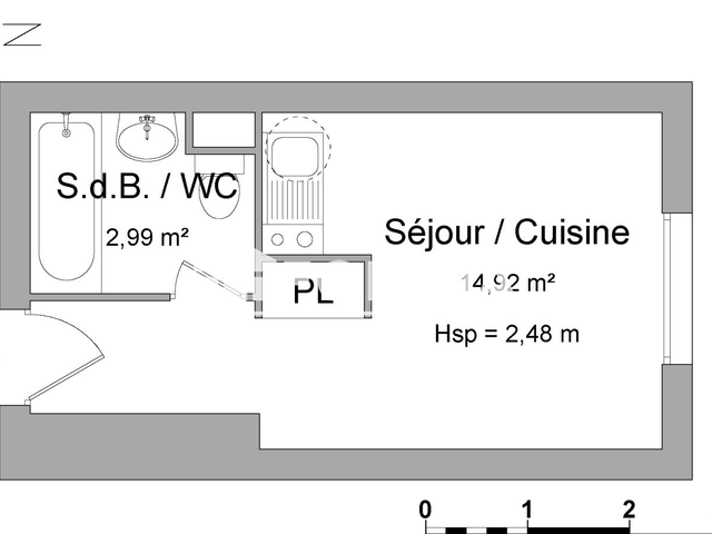 Studio (17.91 m²) à louer - Talence (33400)