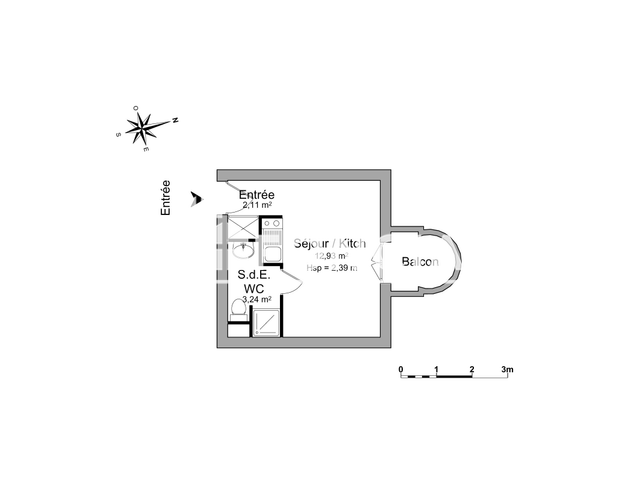 Studio (18.28 m²) à louer - Vannes (56000)