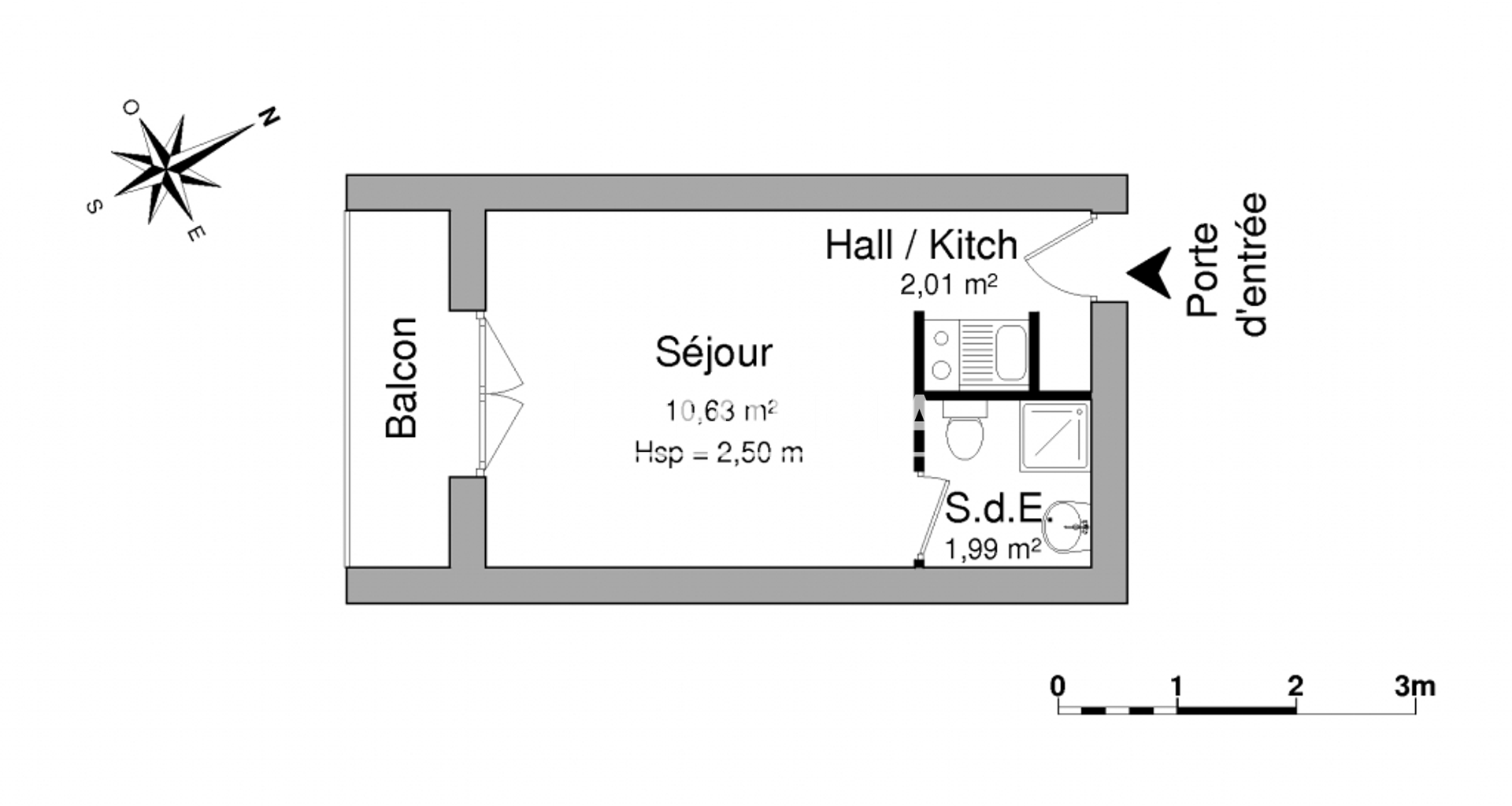 Studio (14.63 m²) à louer - Toulouse 4ᵉ (31400)