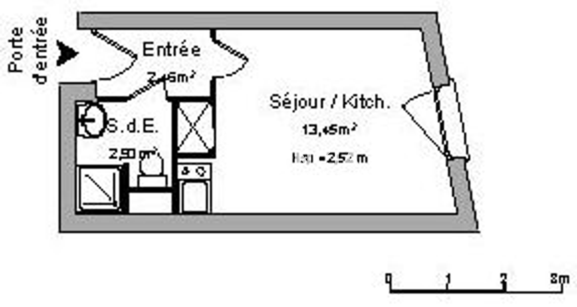 Studio meublé (18.81 m²) à louer - Cergy (95000)