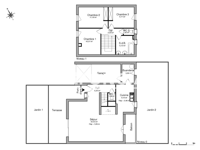 Maison 4 pièces (95.59 m²) à louer - Aubagne (13400)