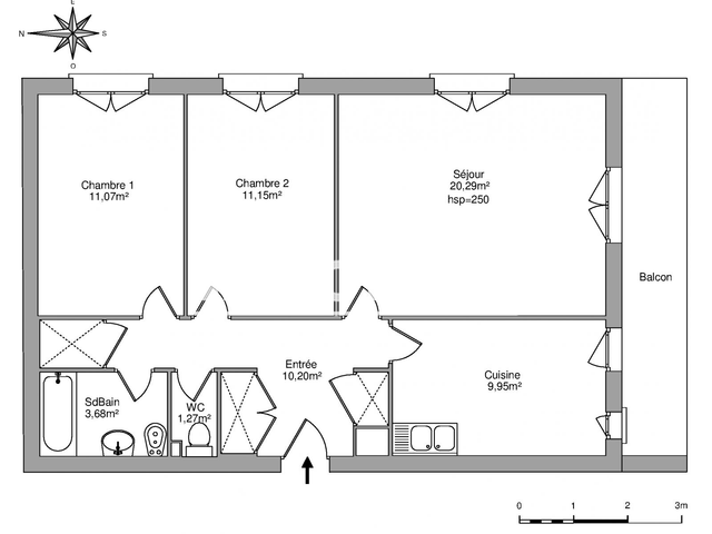 Appartement 3 pièces (67.58 m²) à louer - Peymeinade (06530)