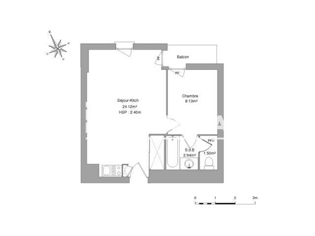 Appartement 2 pièces (36.69 m²) à louer - Toulouse (31000)