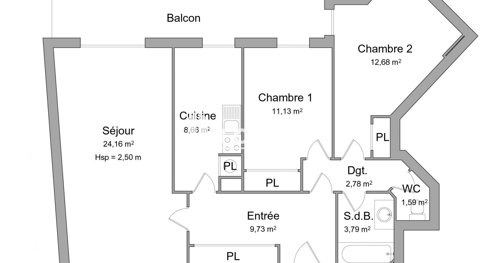 Appartement 3 pièces (74.52 m²) à louer - Toulouse (31000)