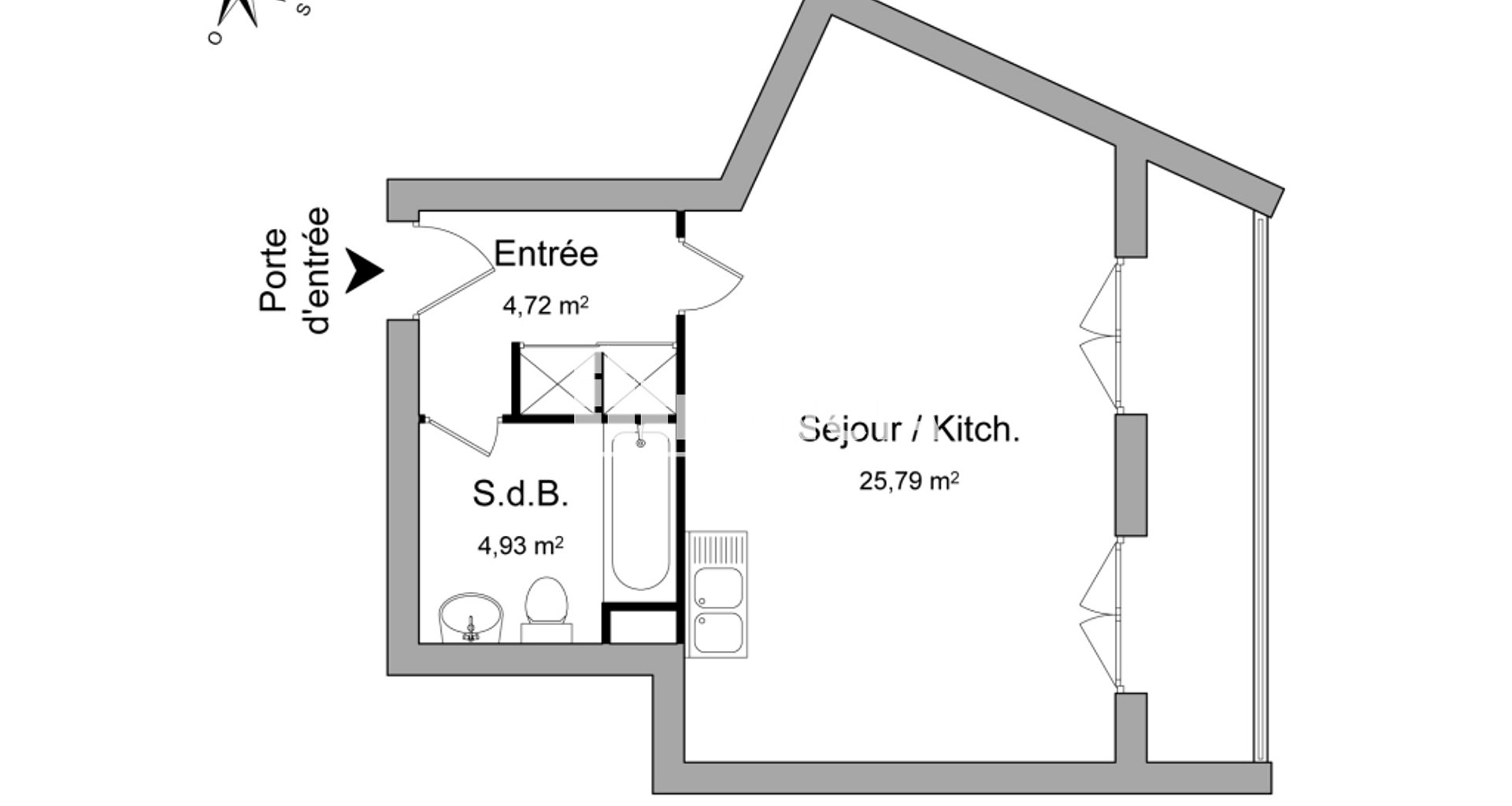 Studio (35.44 m²) à louer - Meulan-en-yvelines (78250)