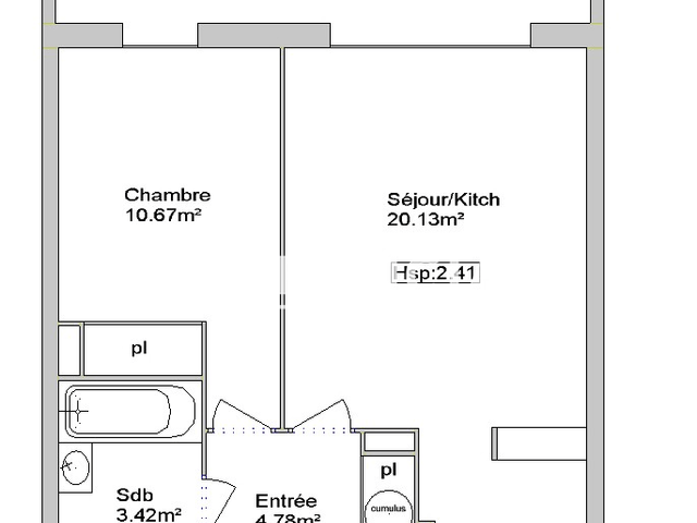 Appartement meublé 2 pièces (41.02 m²) à louer - Toulouse 3ᵉ (31300)