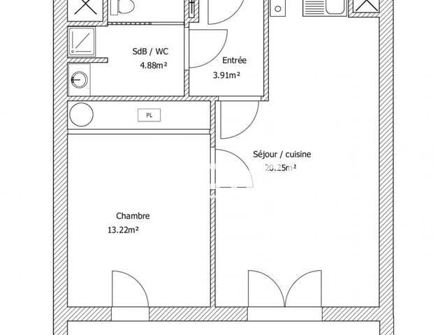 Appartement 2 pièces (42.26 m²) à louer - Begles (33130)