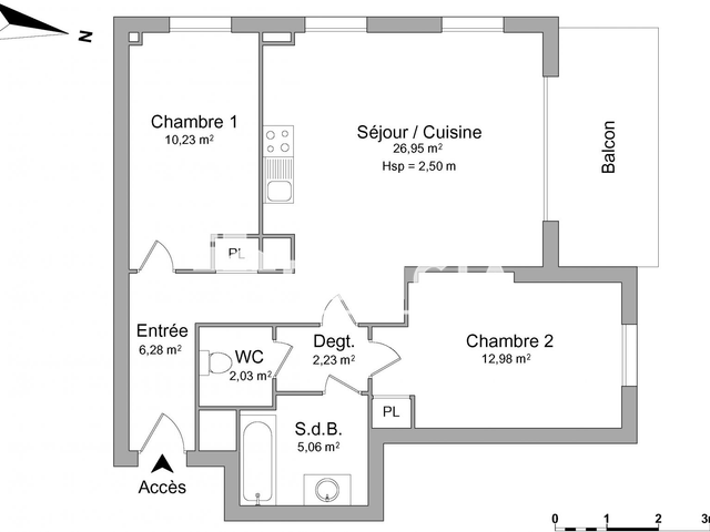 Appartement 3 pièces (65.76 m²) à louer - Cenon (33150)
