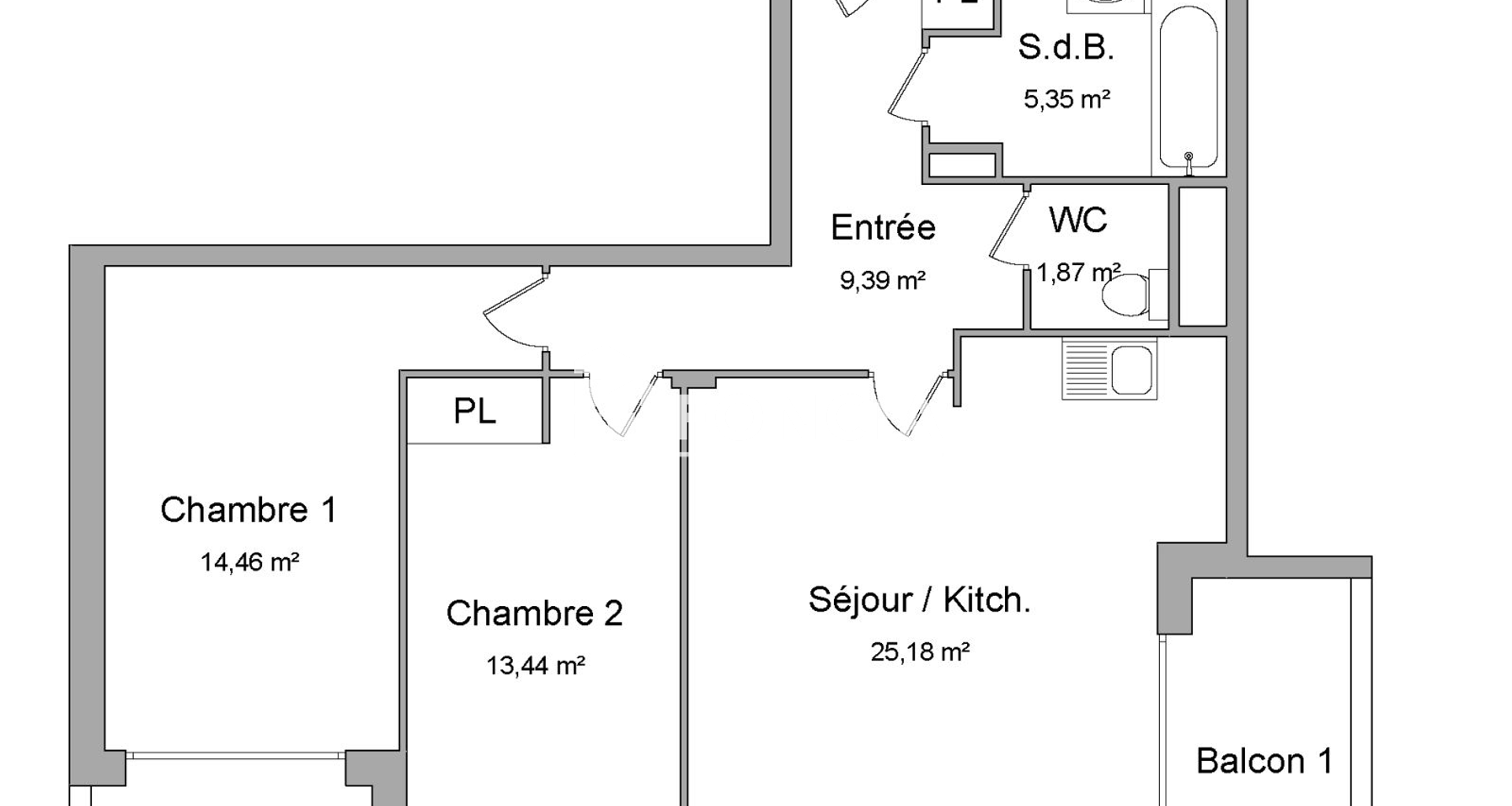 Appartement 3 pièces (69.7 m²) à louer - Cergy (95800)