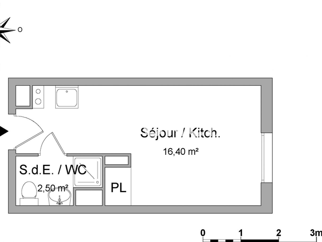 Studio (18.9 m²) à louer - Toulouse 4ᵉ (31400)
