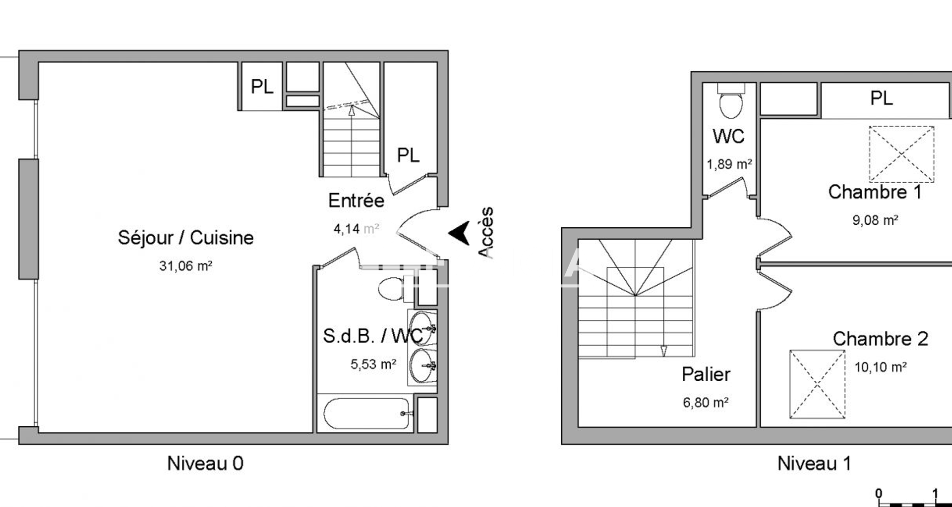 Appartement 3 pièces (68.6 m²) à louer - Toulouse 2ᵉ (31200)