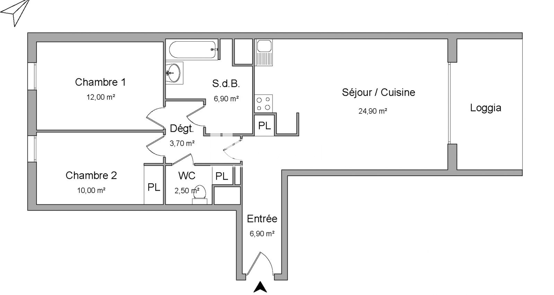 Appartement 3 pièces (66.9 m²) à louer - Toulouse (31000)