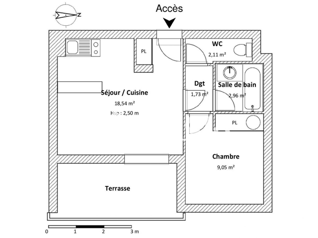 Appartement 2 pièces (34.39 m²) à louer - Labastidette (31600)