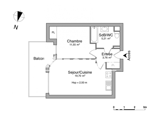 Appartement 2 pièces (40.22 m²) à louer - Cannes-la-bocca (06150)