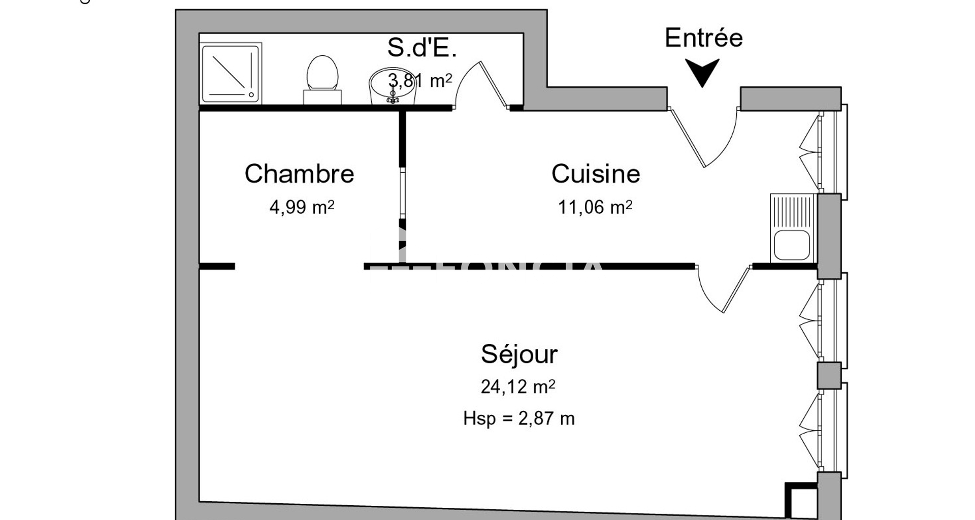 Appartement 2 pièces (43.48 m²) à louer - Melun (77000)