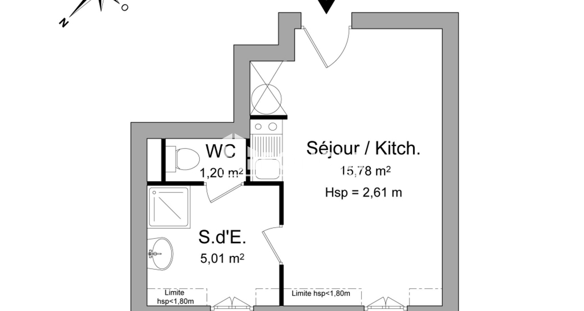 Studio (21.99 m²) à louer - Chessy (77700)