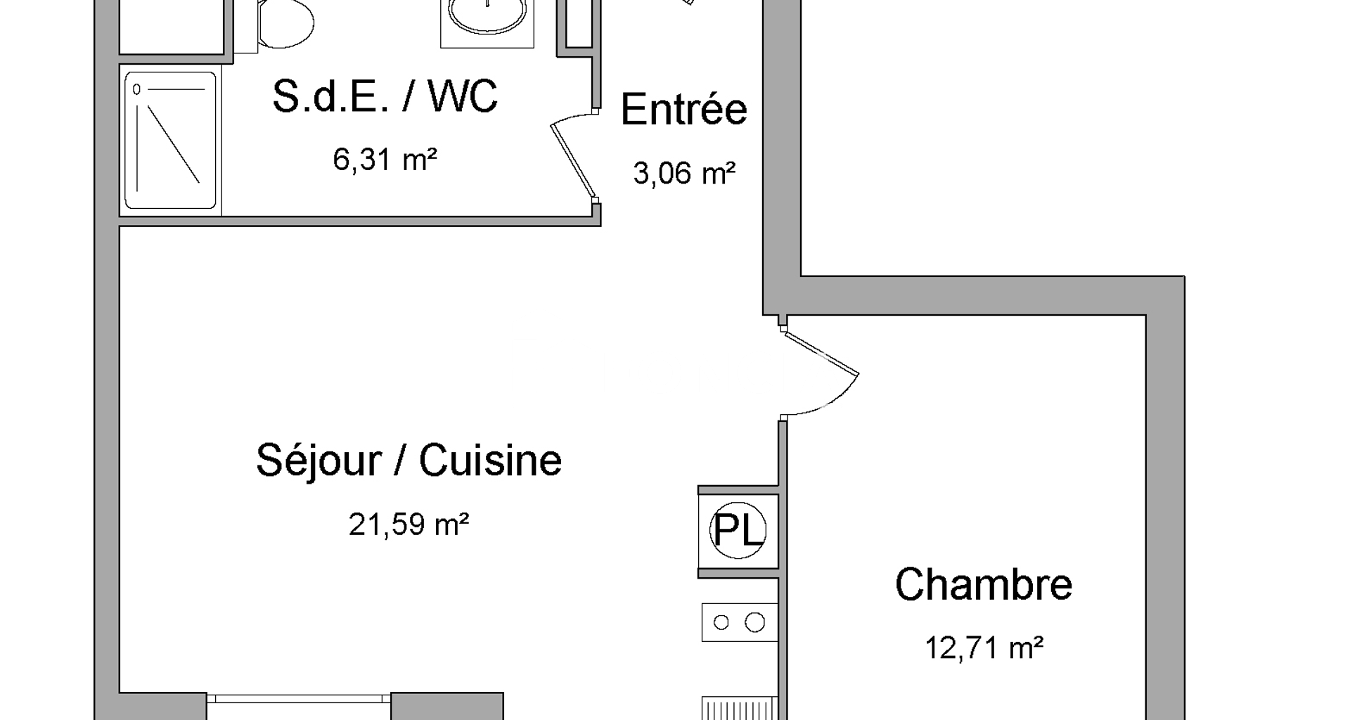 Appartement 2 pièces (43.67 m²) à louer - Moissy-cramayel (77550)