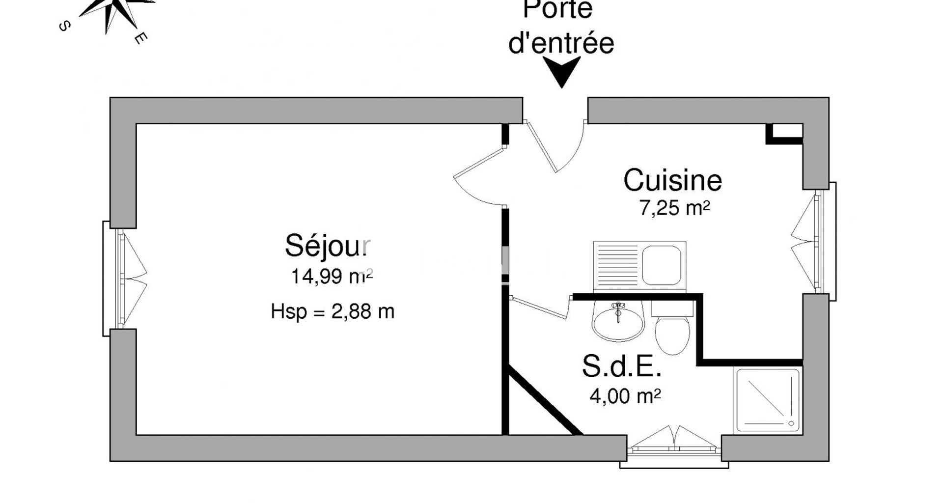 Studio (26.24 m²) à louer - Les Mureaux (78130)