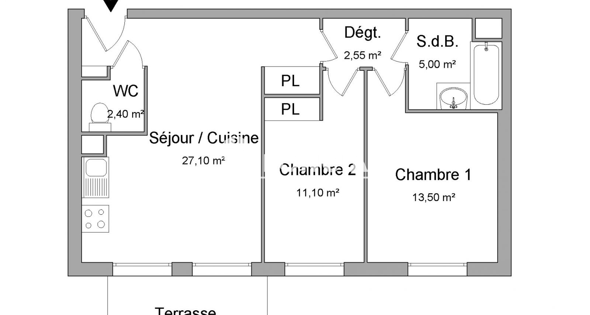 Appartement 3 pièces (61.65 m²) à louer - Mennecy (91540)