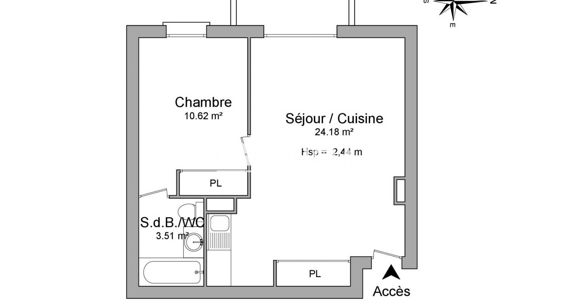Appartement 2 pièces (38.31 m²) à louer - Marsac-sur-l'isle (24430)