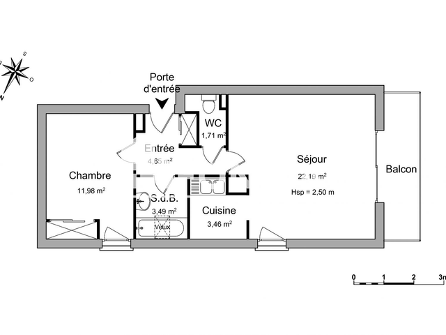 Appartement 2 pièces (47.81 m²) à louer - Plescop (56890)