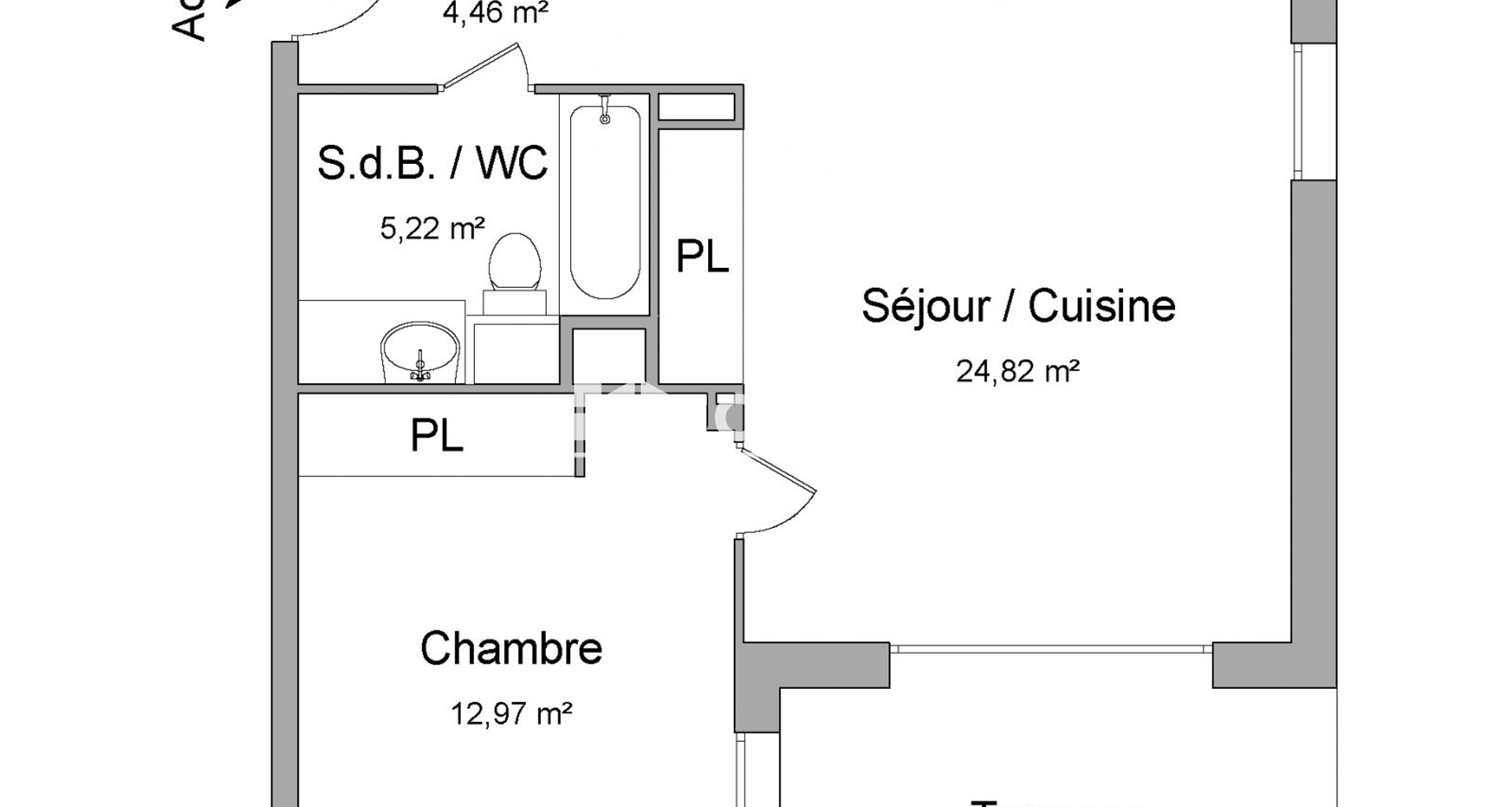 Appartement 2 pièces (47.47 m²) à louer - Saint-jory (31790)