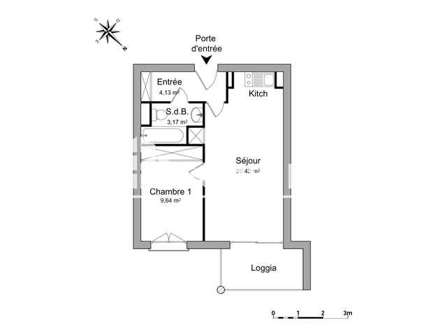 Appartement 2 pièces (37.36 m²) à louer - Venelles (13770)