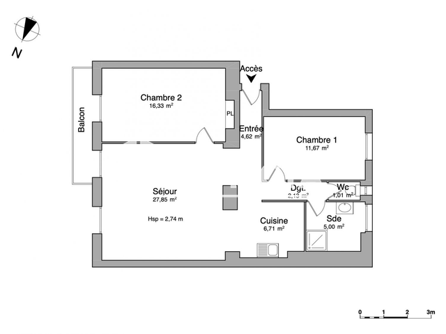 Appartement 3 pièces (75.32 m²) à louer - Nice (06000)
