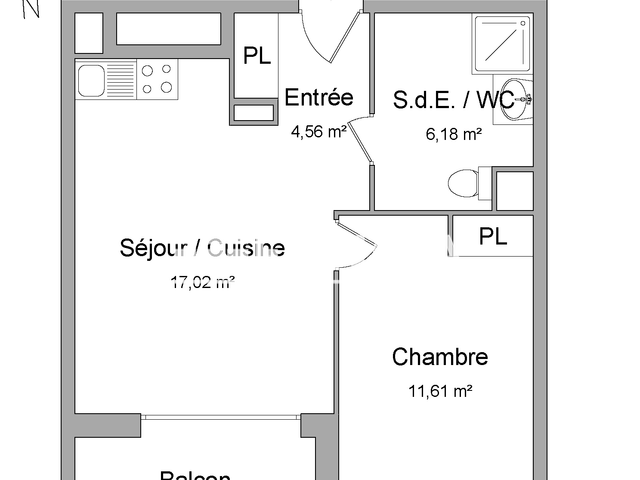 Appartement 2 pièces (39.37 m²) à louer - Bondoufle (91070)