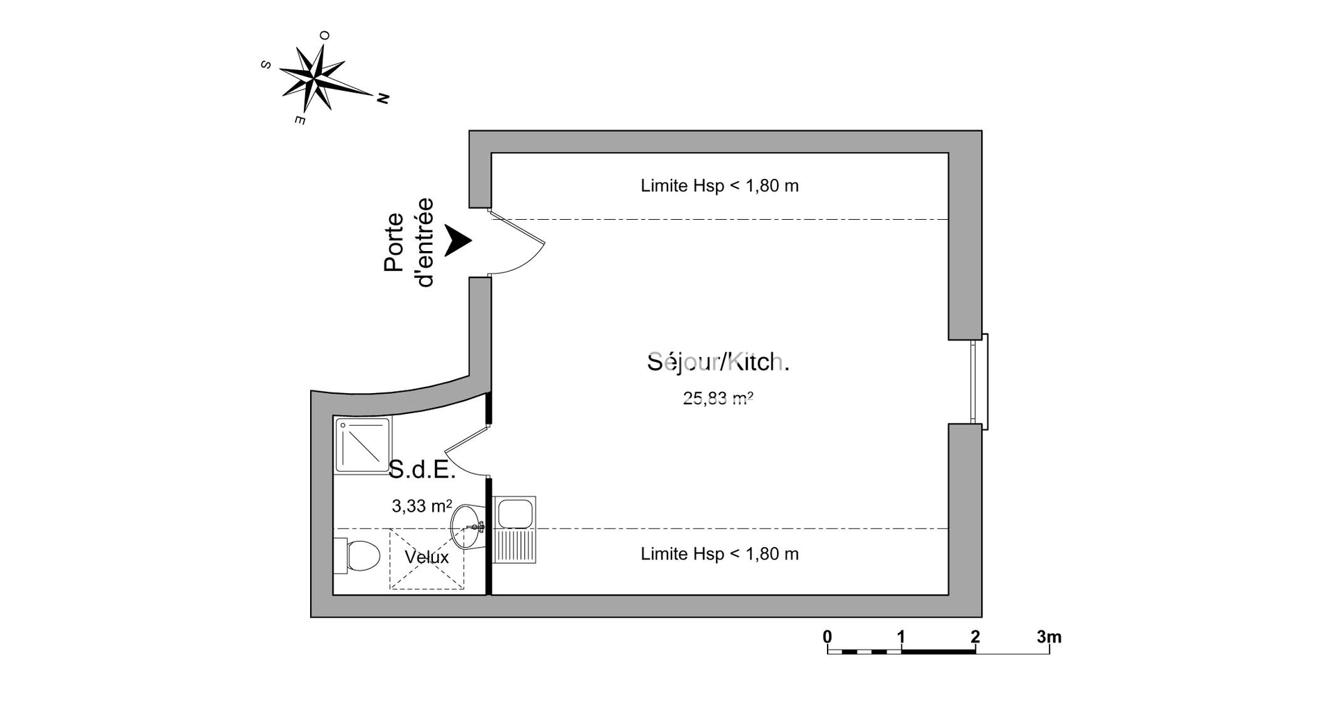 Studio (28.26 m²) à louer - Evry (91000)