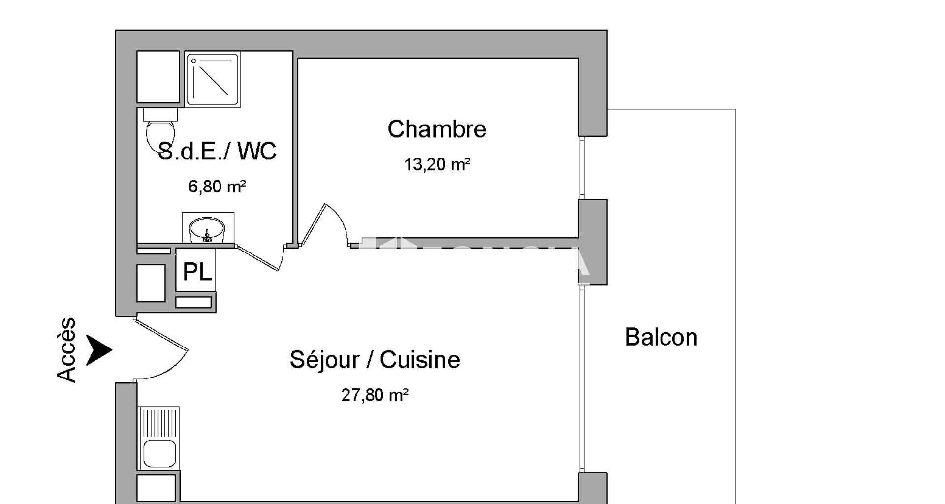 Appartement 2 pièces (47.8 m²) à louer - Pontoise (95300)