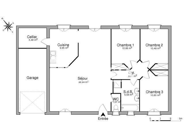 Maison 4 pièces (98 m²) à louer - L'isle-jourdain (32600)