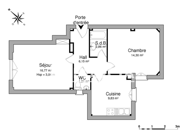 Appartement 2 pièces (51.42 m²) à louer - Antibes (06600)