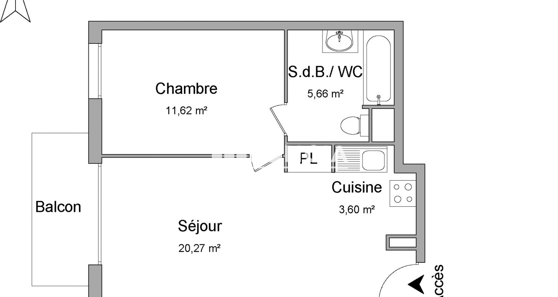 Appartement 2 pièces (41.15 m²) à louer - Vauréal (95490)