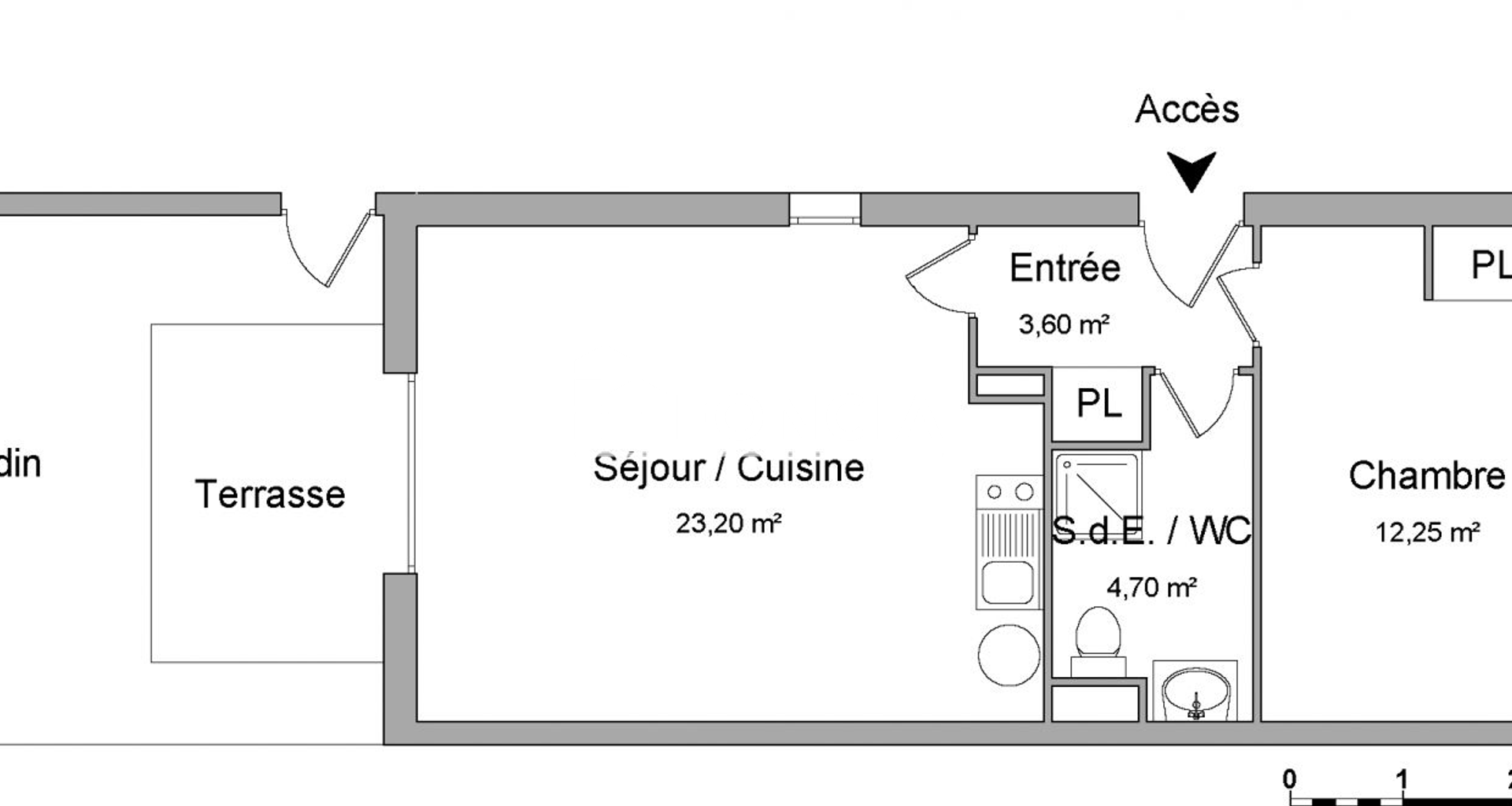 Appartement 2 pièces (43.75 m²) à louer - Toulouse 2ᵉ (31200)